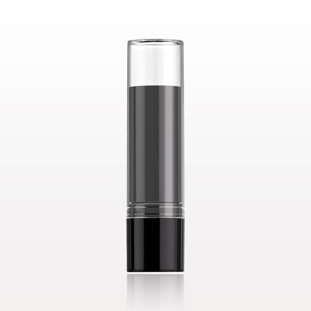 12.1mm Shiny Black with Clear Cap Lipstick Tube